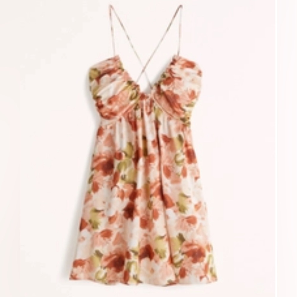 Abercrombie drama mini dress in floral medium petit NBW NWT